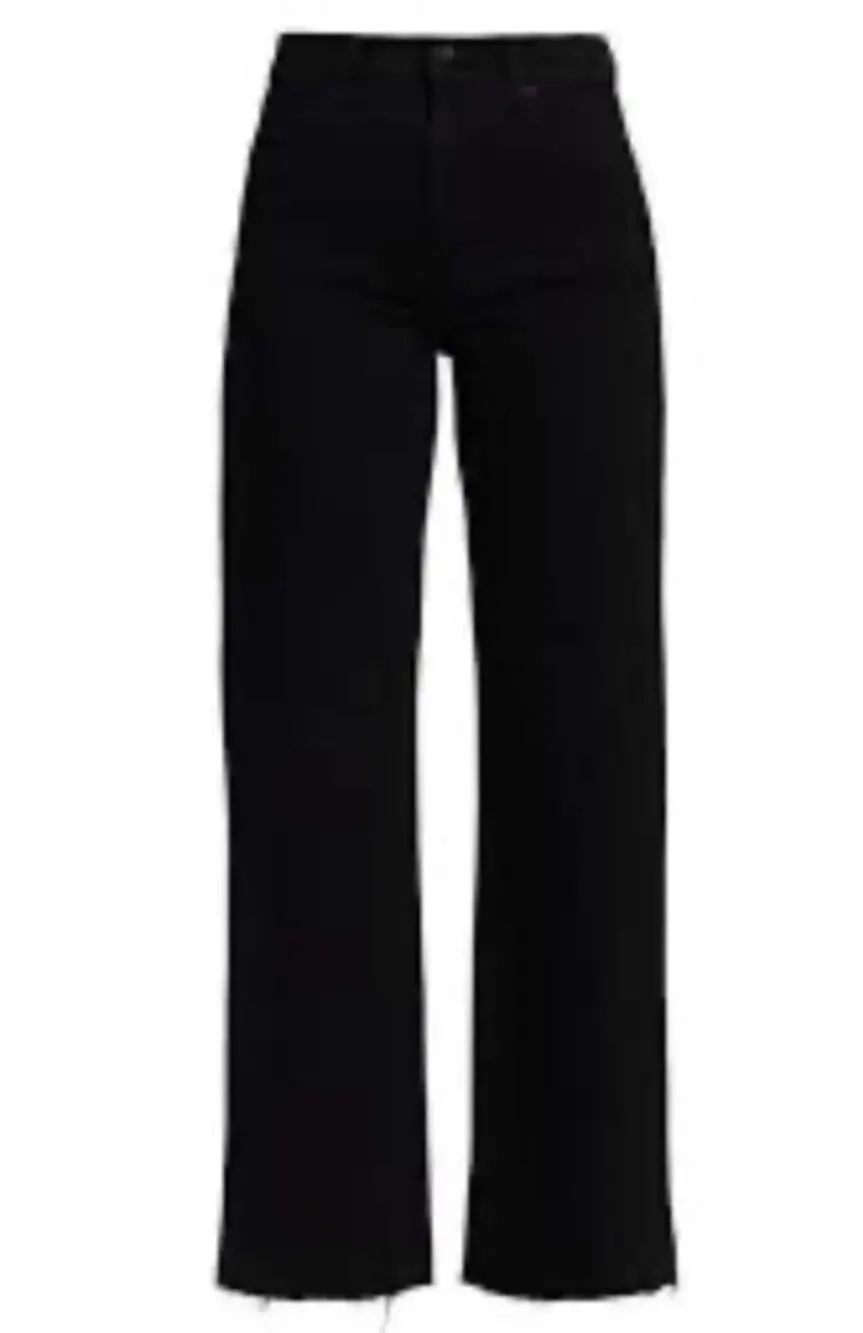 MOTHER THE HUSTLER HIGH WAIST ANKLE FRAY JEANS NOT GUILTY SIZE 26 Designer Black